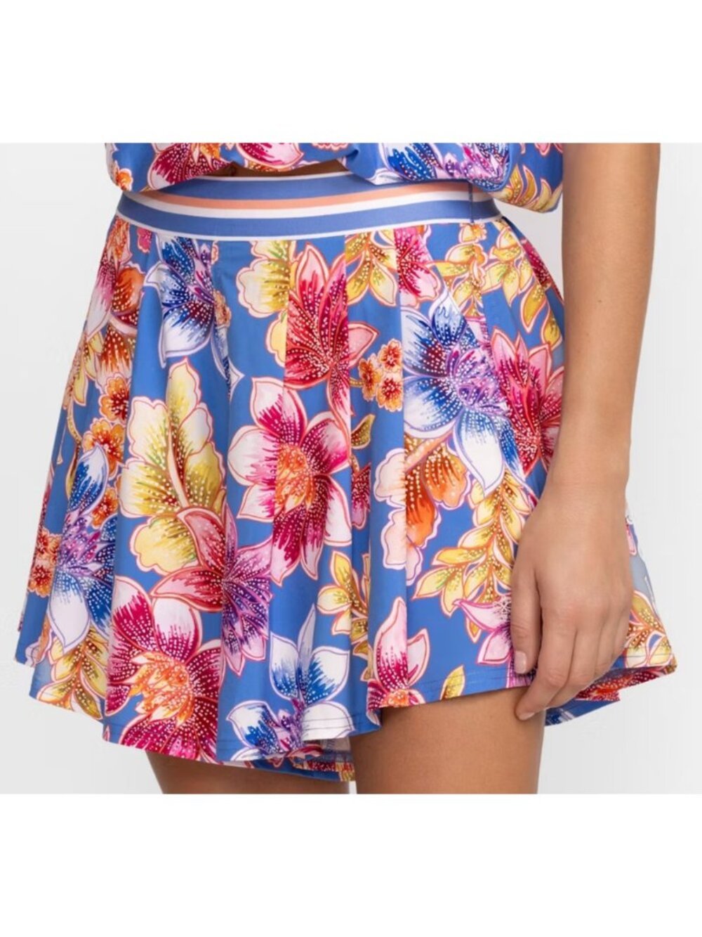 NWOT Johnny Was XL Bee Active Flutter Skort Leilah Print Tennis Golf Athleisure